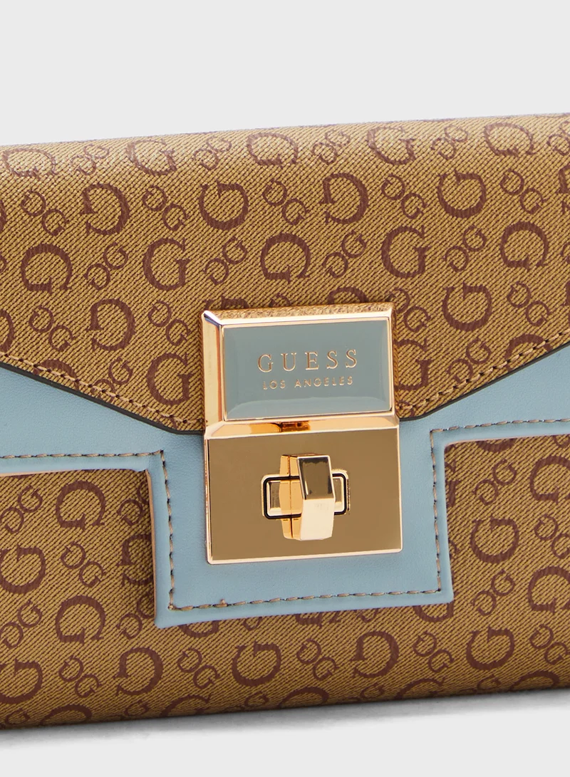 جس Moonstone Flap Clutch