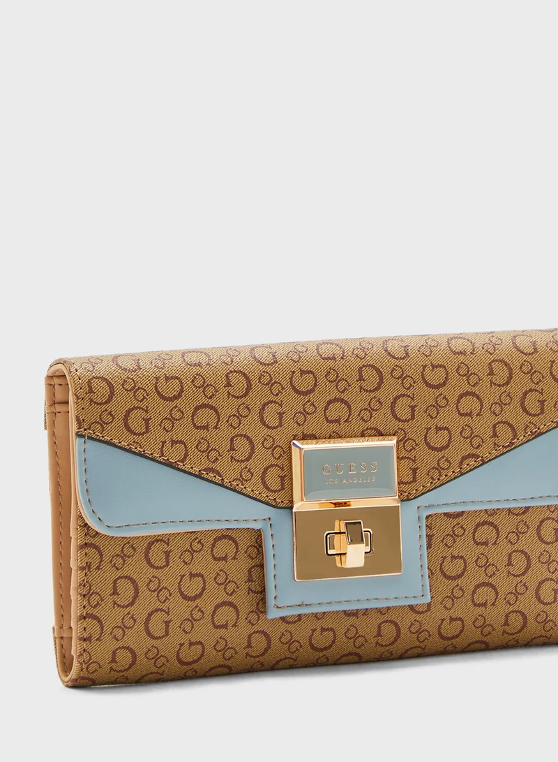 جس Moonstone Flap Clutch