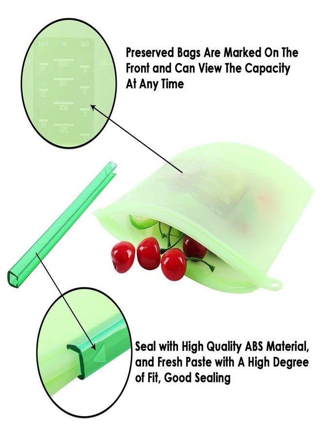 Gabbar Multicolor Set of 2 Silicone Food Reusable Leak Proof Bag Pouch | Microwave Safe | BPA Free |Kitchen, Fridge Storage ? Snack Bag - Image 3