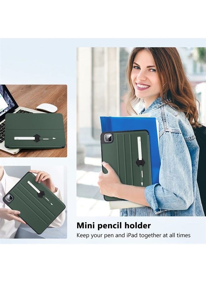 Doormoon - 2nd Generation Pencil Case Compatible for Apple Pencil, Doormoon Pencil Cover Skin Holder Grip and Tip Cap Cute Protective Skin Accessories Compatible for iPad Pencil (Dark Green) - Image 1