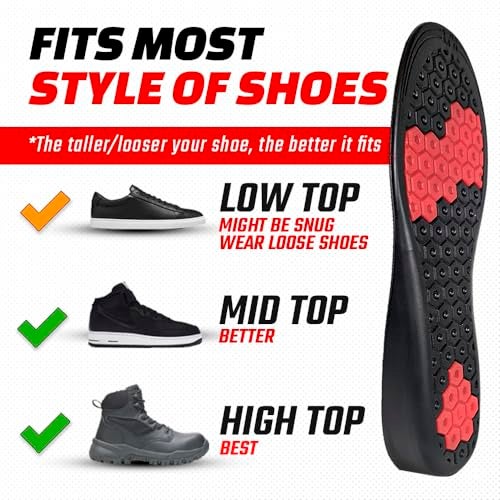 benoo Height Increase Insoles for Men (+1 inch) Shoe Lifts, Instant Height Boosters Insoles, Trim to Fit, Comfortable Shoe Leveler, Confidence Boosters, Shoe Inserts for Height (Mens 12-14) - Image 5