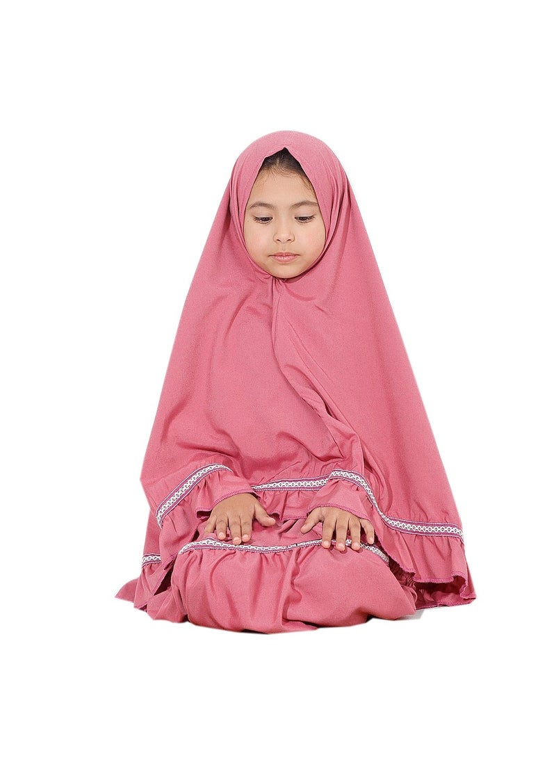 Elanesa  - Ruffle Prayer Set For Children Pink Color - Image 1