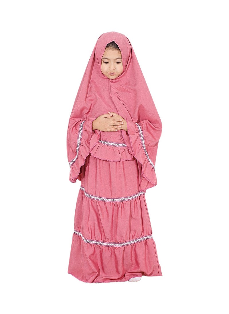Elanesa  - Ruffle Prayer Set For Children Pink Color - Image 1