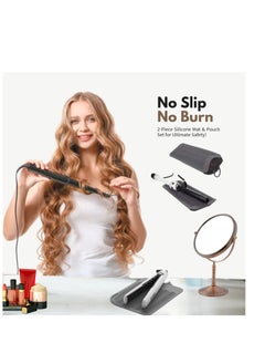 Generic Heat Resistant Silicone Mat and Pouch for Styling Tools, Hair Straightener, Curling Iron Holder, and Flat Iron Mat, Ideal for Home and Travel Use,Accommodates Hot Hair Dryer and Other Salon Tools(2 PCS)  - Image 3