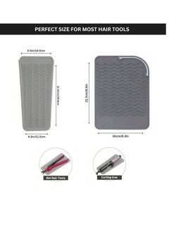 Generic Heat Resistant Silicone Mat and Pouch for Styling Tools, Hair Straightener, Curling Iron Holder, and Flat Iron Mat, Ideal for Home and Travel Use,Accommodates Hot Hair Dryer and Other Salon Tools(2 PCS)  - Image 4