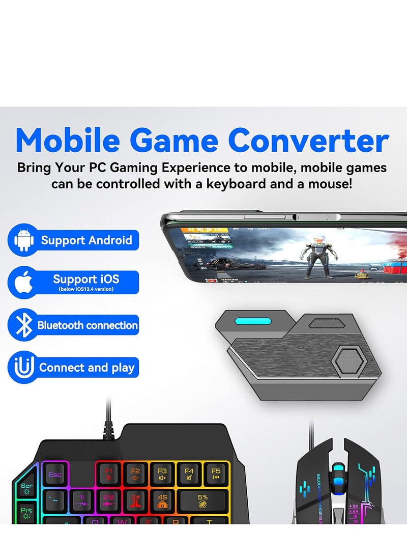 ALASAMCO - Mix Elite PUBG Controller Gaming Keyboard Mouse Converter,Android and IOS system dedicated,Mouse and Keyboard Combo Pack for FPS Mobile Games - Image 1
