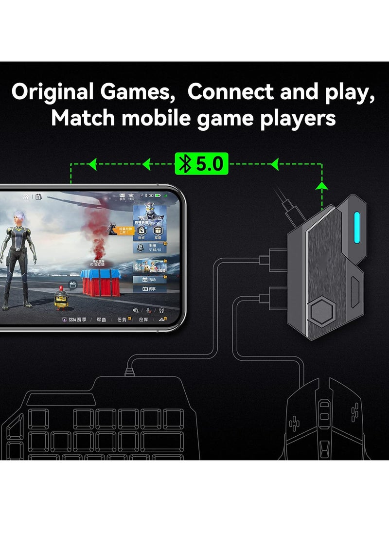 ALASAMCO - Mix Elite PUBG Controller Gaming Keyboard Mouse Converter,Android and IOS system dedicated,Mouse and Keyboard Combo Pack for FPS Mobile Games - Image 1