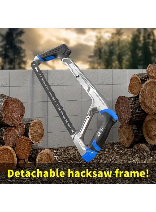 Aluminum Frame Pocket Hand Saw For Wood Metal Plastic PVC Pipe Cutting - Image 1