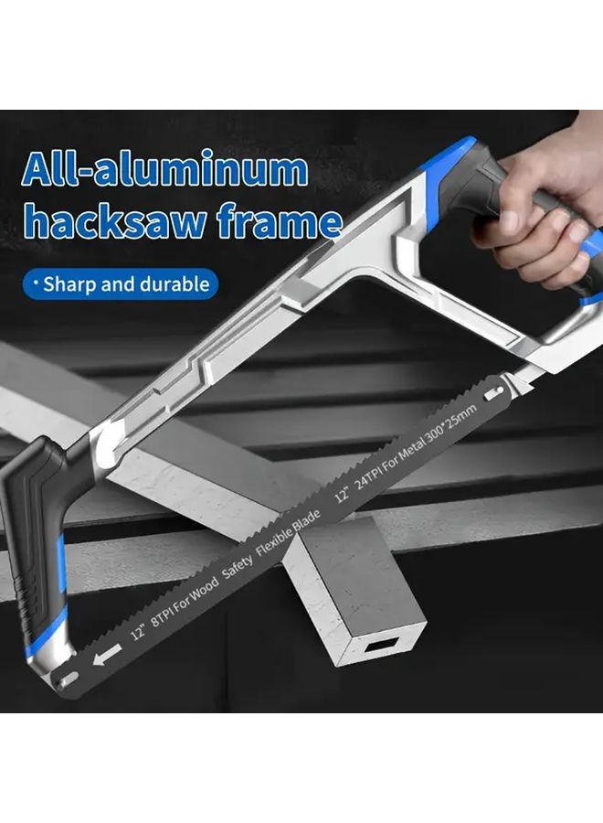 Aluminum Frame Pocket Hand Saw For Wood Metal Plastic PVC Pipe Cutting - Image 2