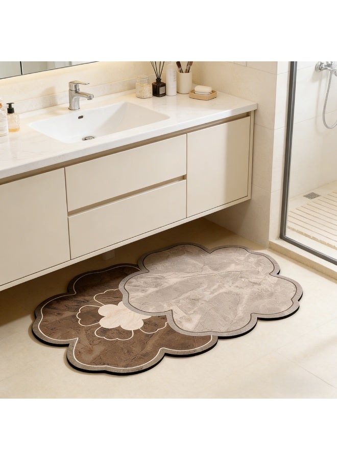 MIXDE Super Soft Absorbent Floor Mat -  Non-Slip Bathroom Rug，Bath Mat Super Absorbent Bathroom Cushion Toilet Absorbent Non-Slip Mat Not Moldy Kitchen Porch Floor Mat - Image 3