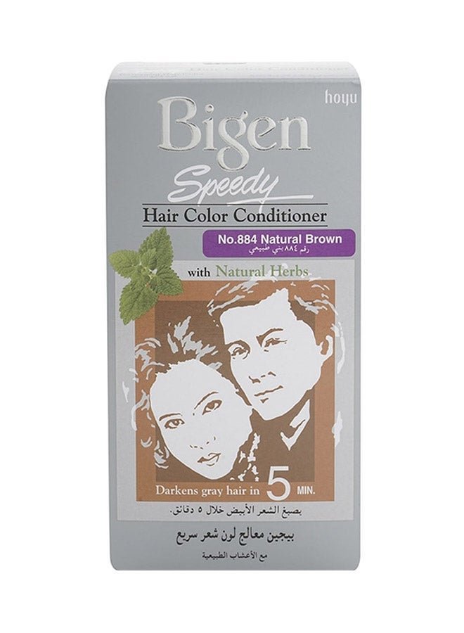 Bigen Speedy Hair Colour Conditioner Natural Brown 884 Natural Brown 884 80g80grams - Image 2