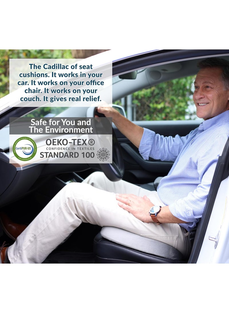 ComfiLife Gel Enhanced Seat Cushion with Non-Slip Bottom, Built-in Handle and Machine-Washable Cover, Orthopedic Cushion for Tailbone Pain Relief, Ideal for Office Chair, Car Seat, Home and Traveling - Image 5