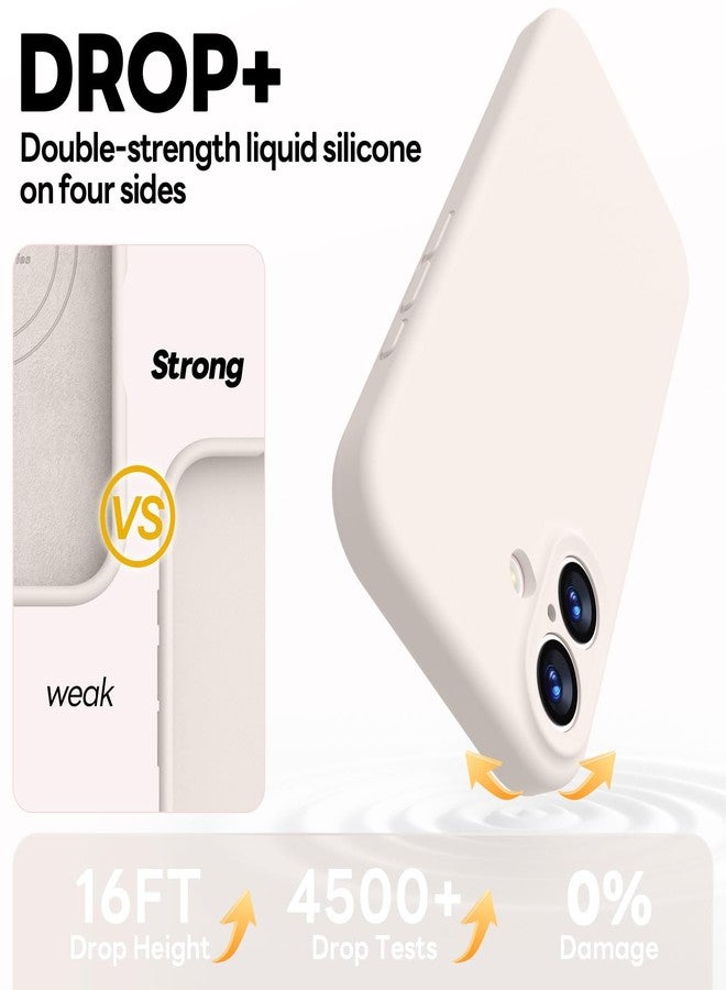 Vooii Magnetic Compatible with iPhone 17 Case (Compatible with Magsafe) (Upgraded Camera Protection) Liquid Silicone Shockproof Full Body Protective Phone Cover for Women Men, Stone, 6.3" - Image 4