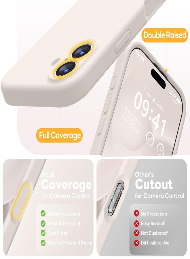 Vooii Magnetic Compatible with iPhone 17 Case (Compatible with Magsafe) (Upgraded Camera Protection) Liquid Silicone Shockproof Full Body Protective Phone Cover for Women Men, Stone, 6.3" - Image 5