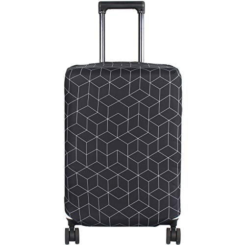 HYPER VENTURE Washable Luggage Cover - Fashion Suitcase Protector Fits 31-32 Inch Luggage (Black Maze, XL) - Image 1