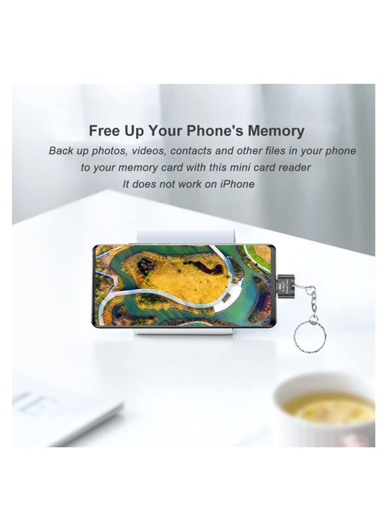 Excefore - Micro SD Card Reader USB C TF Card Reader USB C to TF Memory Card Reader with USB C to USB Adapter Compatible with MacBook Laptops Android Phones - Image 1