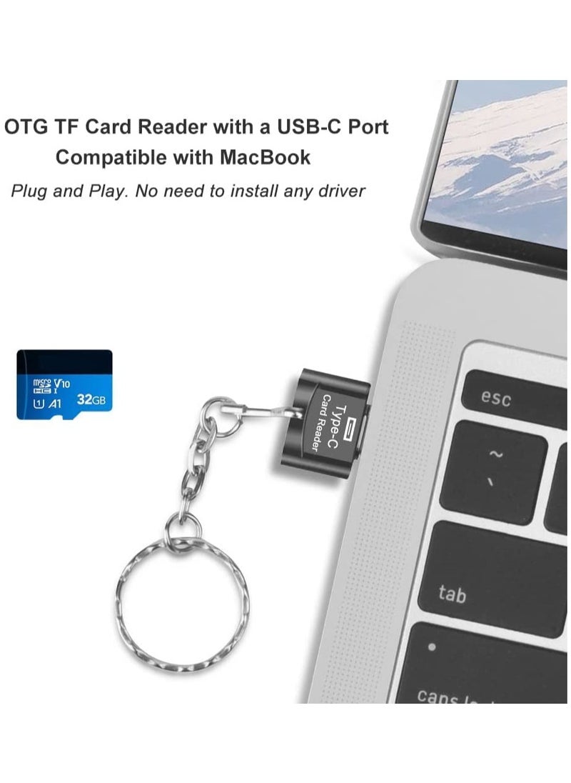 Excefore - Micro SD Card Reader USB C TF Card Reader USB C to TF Memory Card Reader with USB C to USB Adapter Compatible with MacBook Laptops Android Phones - Image 1