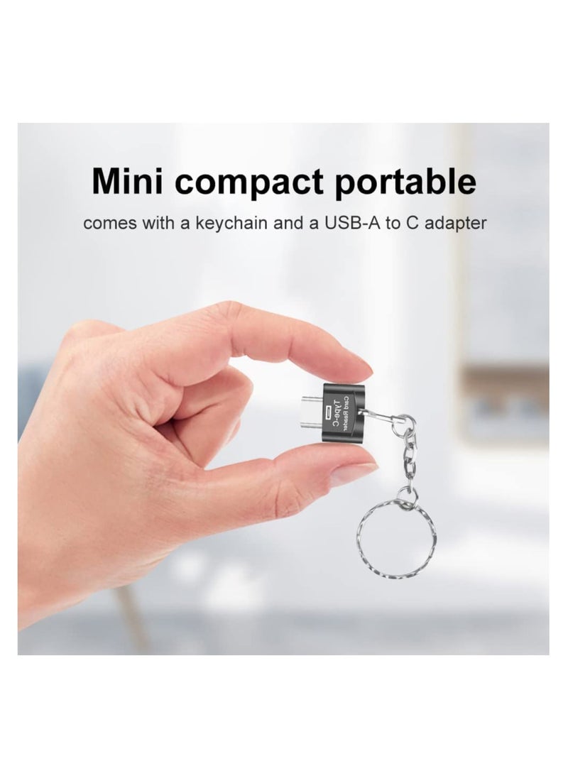 Excefore - Micro SD Card Reader USB C TF Card Reader USB C to TF Memory Card Reader with USB C to USB Adapter Compatible with MacBook Laptops Android Phones - Image 1