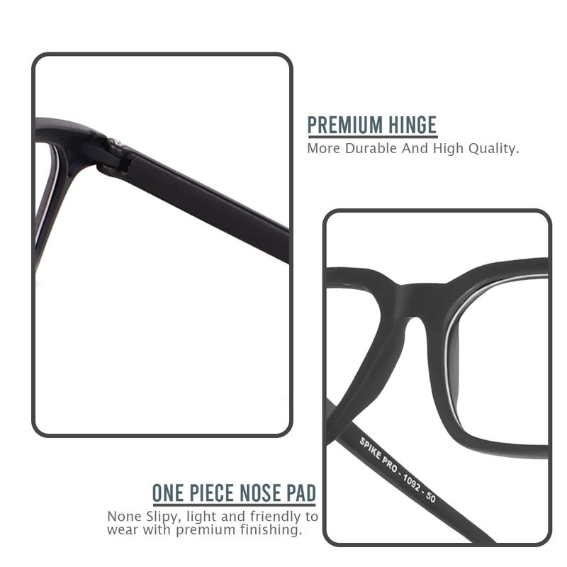 Eymen I Classic Non Prescription Clear Lens Glasses for Women Men Square Frame Eyeglasses Multiple Shades - Image 5