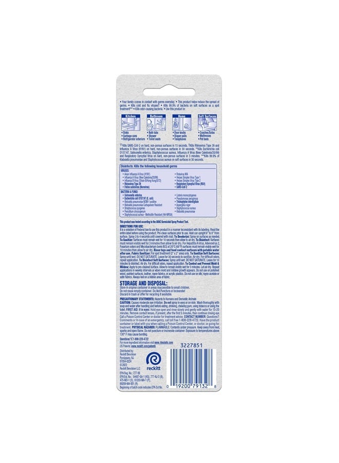 Lysol Disinfectant Spray to Go, Crisp Linen, 1 Ounce (Pack of 5) - Image 3