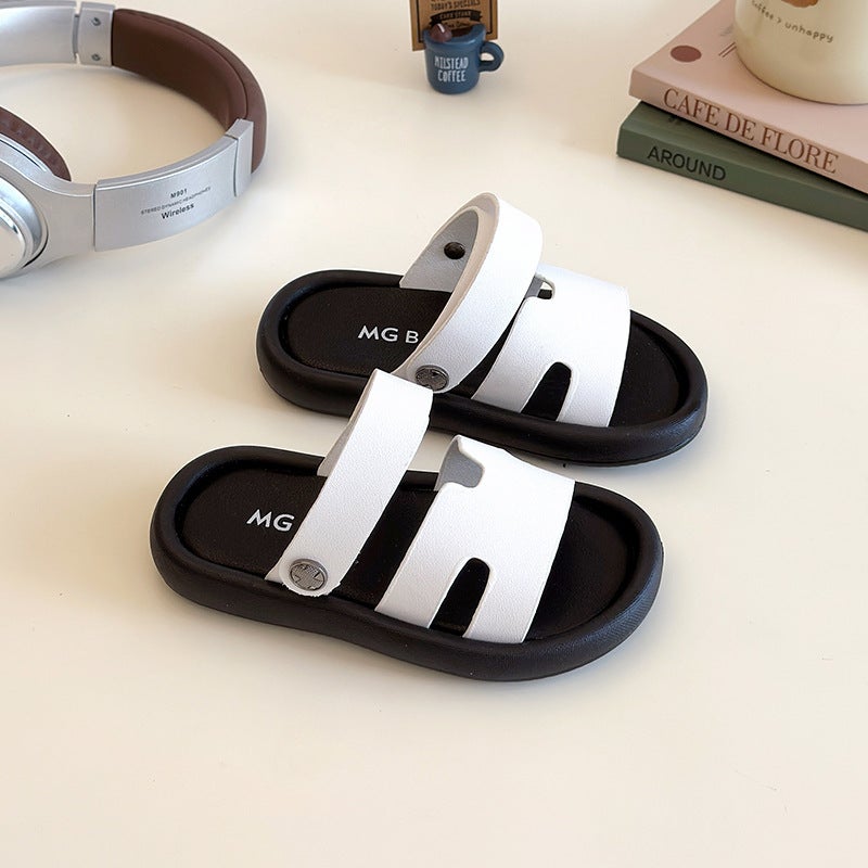 Children'S Summer Casual Slip-On Sandals 2025 Boys' Soft Sole Two-Wear Casual Slippers Fashionable Boys' And Girls' Sandals - Image 1