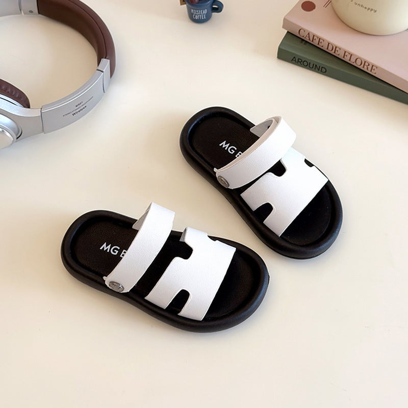 Children'S Summer Casual Slip-On Sandals 2025 Boys' Soft Sole Two-Wear Casual Slippers Fashionable Boys' And Girls' Sandals - Image 3