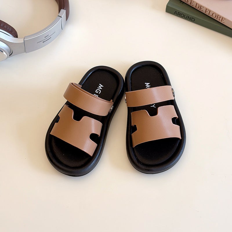 Children'S Summer Casual Slip-On Sandals 2025 Boys' Soft Sole Two-Wear Casual Slippers Fashionable Boys' And Girls' Sandals - Image 4