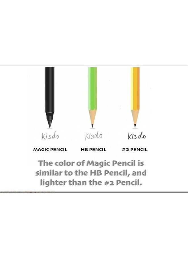 Muyixin 10 Pcs Inkless Magic Pencil Everlasting Pencil Eternal with 10 Eraser Infinity Reusable Pencil for Writing Drawing for Home Office School  - Image 2