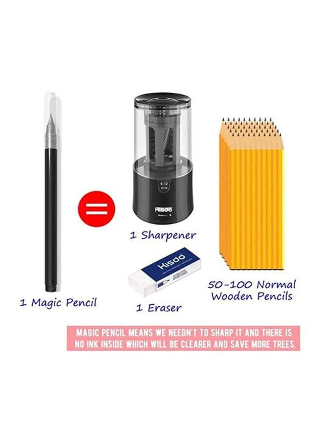 Muyixin 10 Pcs Inkless Magic Pencil Everlasting Pencil Eternal with 10 Eraser Infinity Reusable Pencil for Writing Drawing for Home Office School  - Image 3