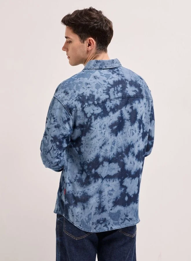 THE BEAR HOUSE Shacket for Men | Long Sleeve, Casual Button-Down | Soft, Breathable Fabric for Work, Everyday, & All-Season Wear in Stylish Design