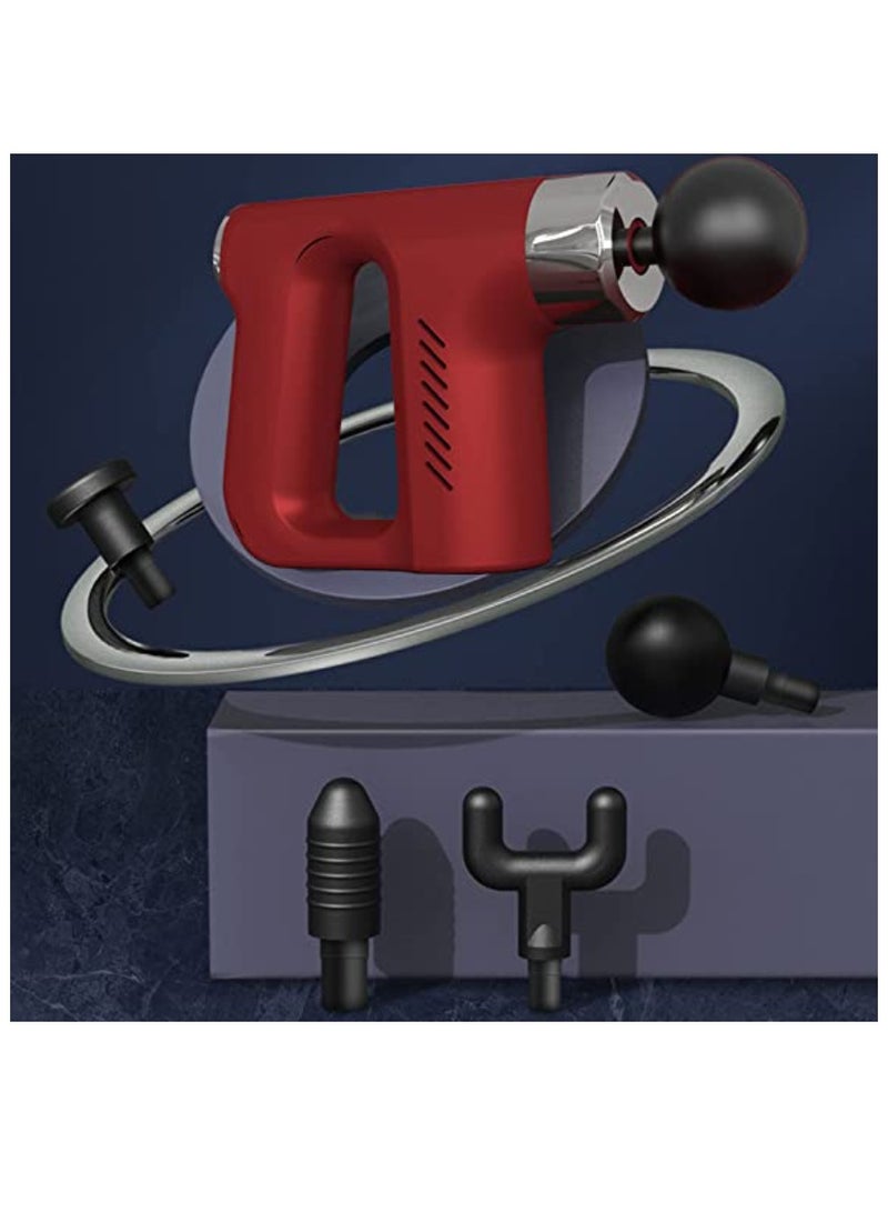 DIGI CORE Deep Tissue Massage Gun With 4 Massage Heads Muscle Massager Gun For Athletes Powerful Portable Electric Handheld Deep Tissue Body Massager Gun Neck Massager Gun Five Adjustable Speed Moods - Image 3