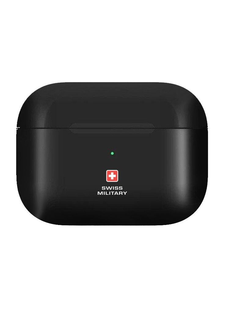 SWISS MILITARY - Swiss Military Victor True Wireless Earbuds Exceptional Audio Quality, Automatic Connection, Up to 5 Hours of Talk Time, Wireless Charging, Compatible with Apple, Samsung & more-Black - Image 1