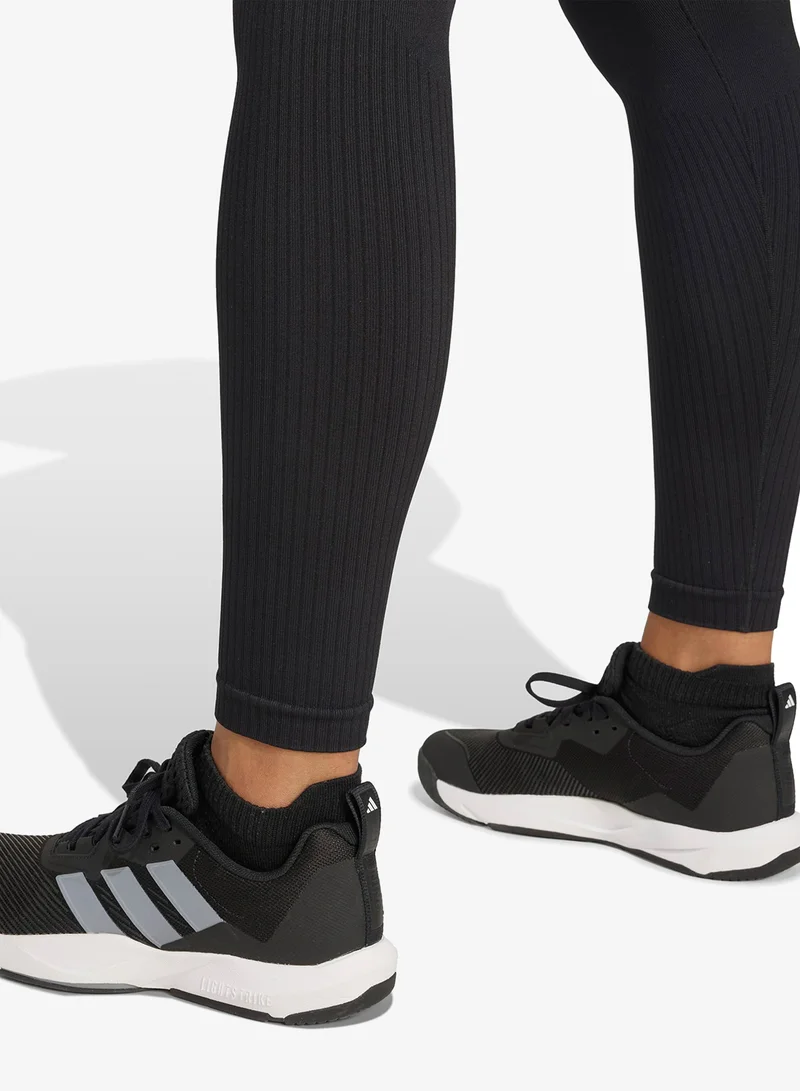 Adidas BLACK Workout Essentials Full-Length Knit Leggings for Women | Best Price UAE