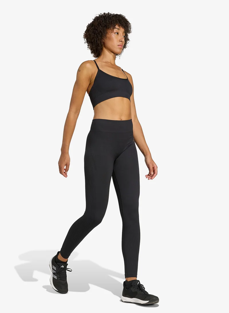 Adidas BLACK Workout Essentials Full-Length Knit Leggings for Women | Best Price UAE