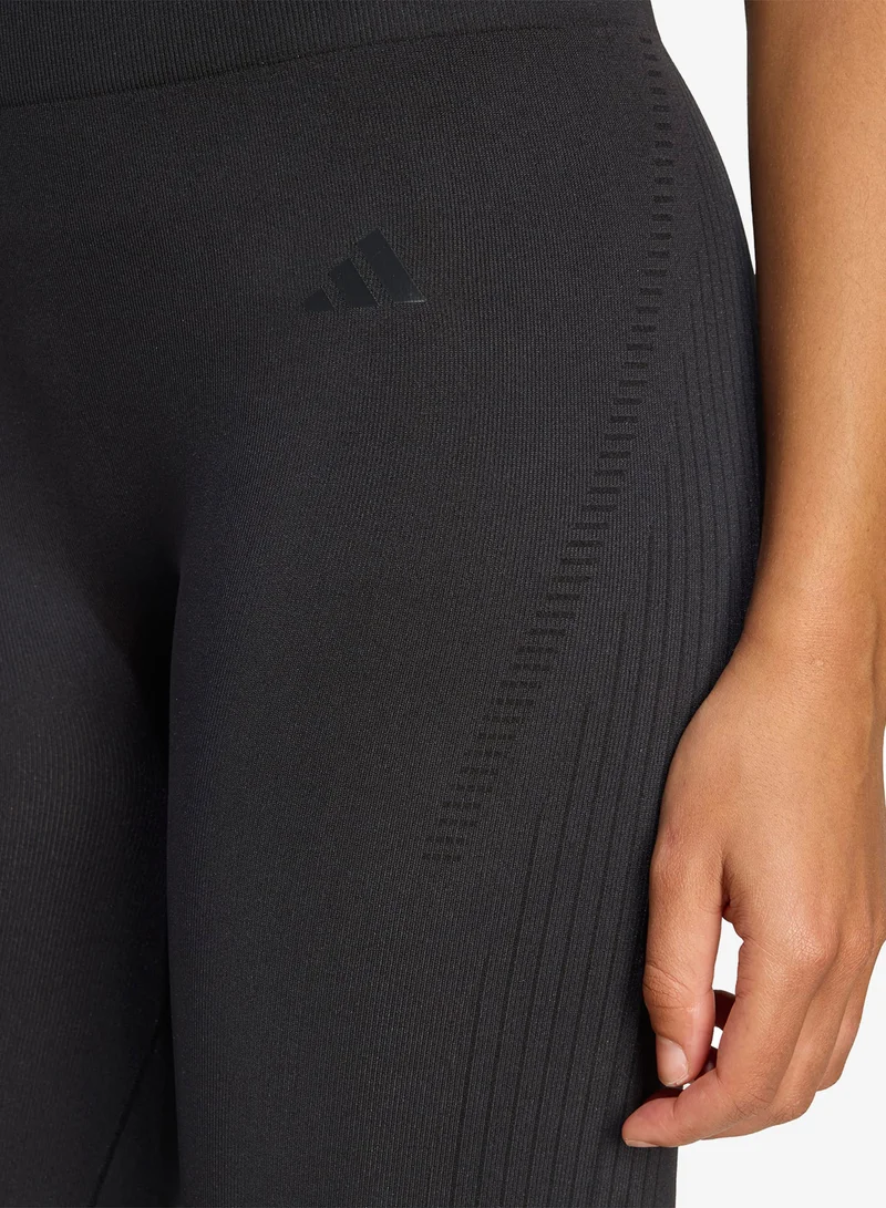 Adidas BLACK Workout Essentials Full-Length Knit Leggings for Women | Best Price UAE