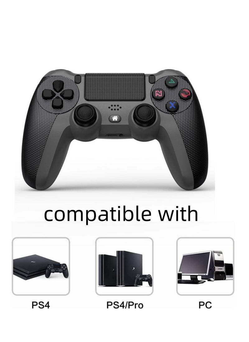 XICEN - Wireless Controller for PS4/PS4 Slim/PS4 Pro/PC Anti-Slip Gamepad Hand Joystick with USB Cable & Dual Vibration & Clickable Touchpad & Audio Function & LED Light - Image 1