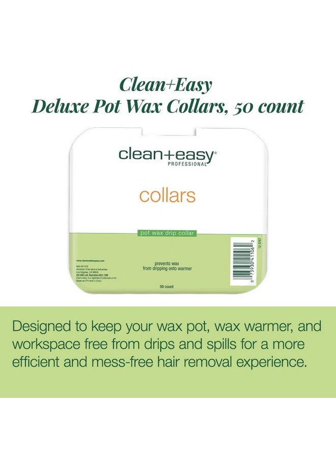Clean + Easy - Lean + Easy Professional Pot Wax System Deluxe Pot Wax Standard Warmer Collars Prevent Wax Drips For Mess Free Effortless Wax Warmer Clean Up (50 Count) - Image 1