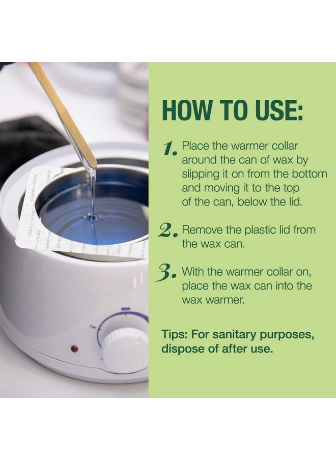 Clean + Easy - Lean + Easy Professional Pot Wax System Deluxe Pot Wax Standard Warmer Collars Prevent Wax Drips For Mess Free Effortless Wax Warmer Clean Up (50 Count) - Image 1