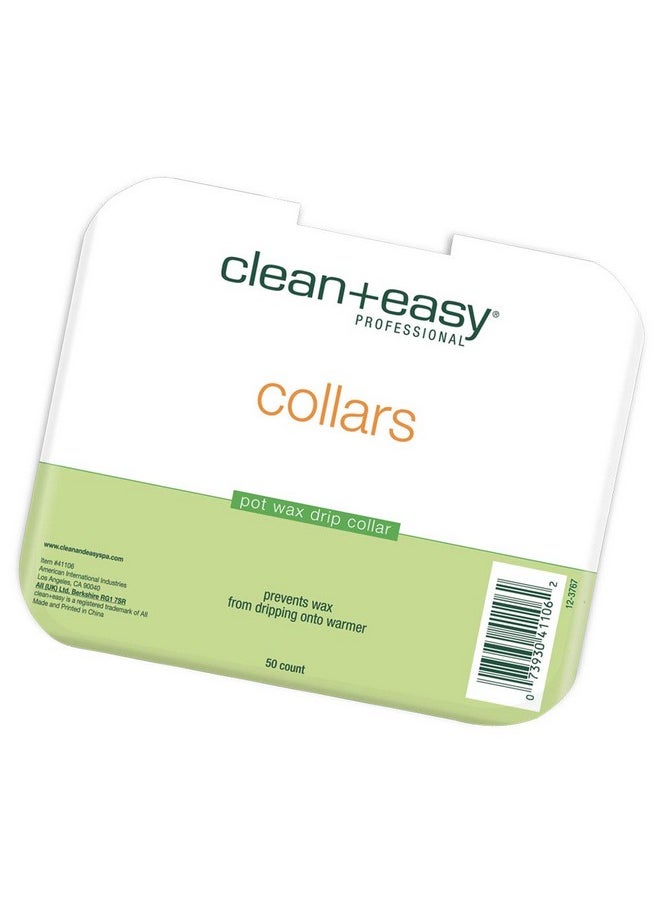 Clean + Easy - Lean + Easy Professional Pot Wax System Deluxe Pot Wax Standard Warmer Collars Prevent Wax Drips For Mess Free Effortless Wax Warmer Clean Up (50 Count) - Image 1