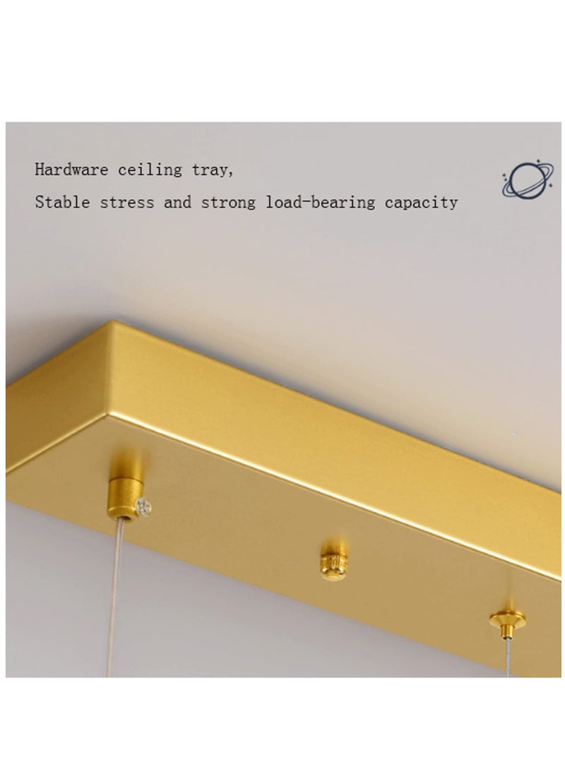 Arabest LED Modern Dimmable Pendant Light, Minimalist Curved Shape Golden LED Chandelier, Acrylic Hanging Light Fixture for Kitchen Island, Dining Room, Living Room,36W  - Image 5