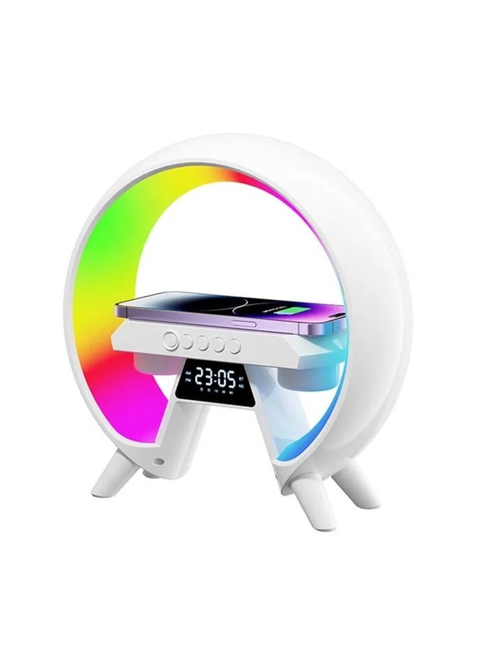 Speaker is a music player with multi-colored lighting and attached to a wireless charging base with a wonderful and beautiful design - Image 1