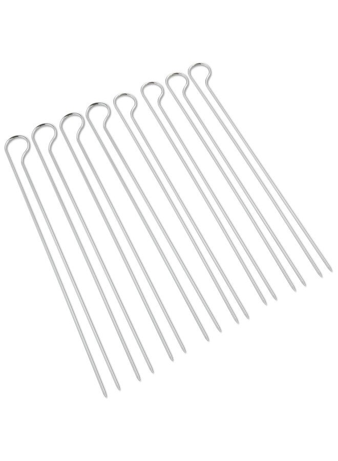 Weber Grilling Skewer Set – 8‑Piece Dual‑Pronged Stainless‑Steel BBQ Skewers for Secure, Even Grilling of Kebabs, Veggies & Meats - Image 1