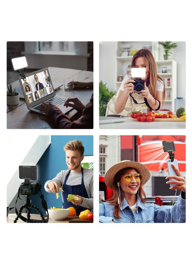 King Ma - Portable Selfie Phone Light, 3 Modes LED Clip on Light Rechargeable Video Light for iPhone Pictures, TikTok Vlog, Computer Laptop Video Conferencing, (Selfie Light) - Image 1