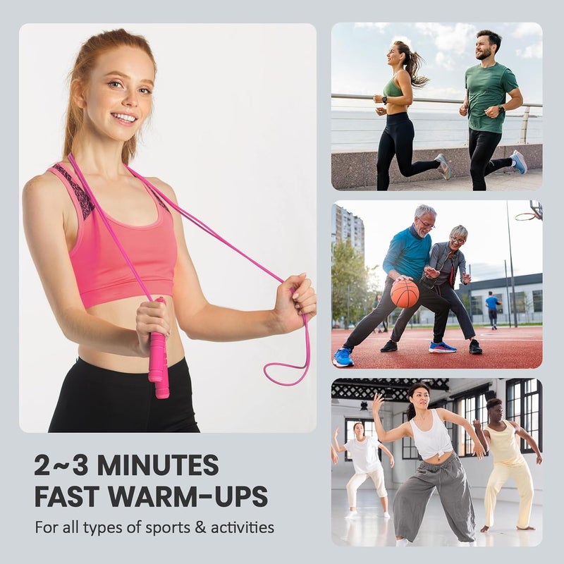 multifun Digital Jump Rope with Smart Counter & Timer - Adjustable Speed Skipping Rope for Fitness, Weight Loss, Boxing, MMA - Tangle-Free Ball Bearings & Anti-Slip Handles for Men, Women, Kids - Image 5