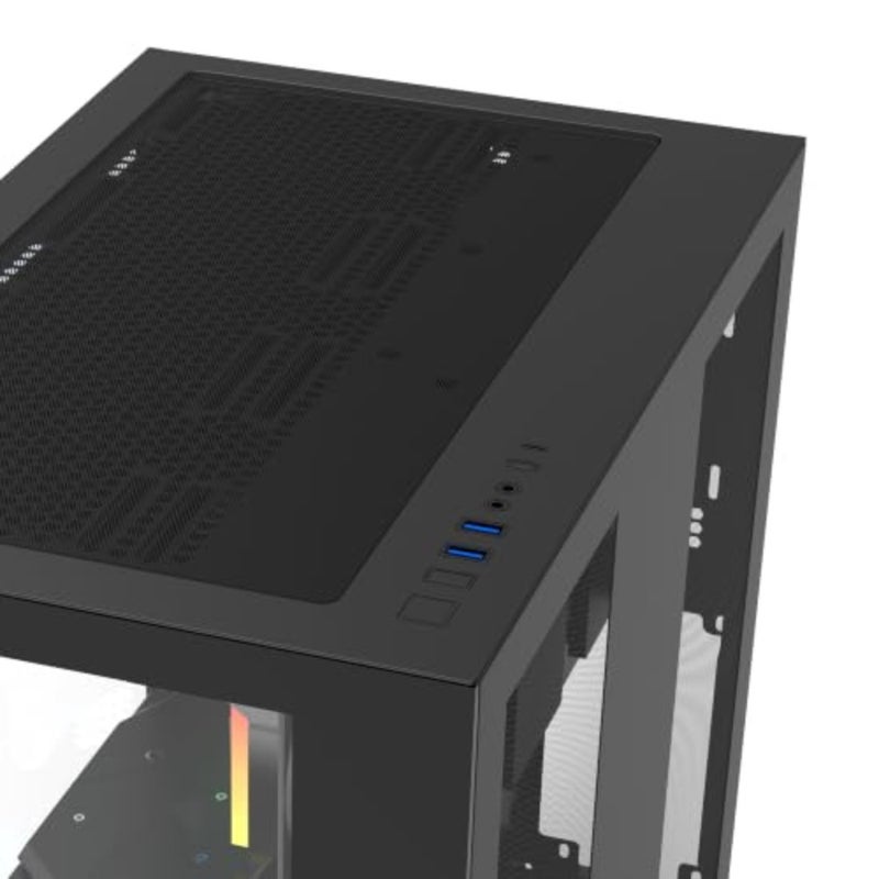 كمبيوتر مكتبي للألعاب 5070، Intel Core Ultra 5، ووحدة معالجة رسومات RTX 5070 12G، وذاكرة وصول عشوائي DDR5 سعة 16 جيجابايت، ومحرك أقراص SSD سعة 1 تيرابايت، ولوحة أم B860، وحقيبة مكعبة، ومبرد هواء رقمي ARGB، ووحدة PSU ذهبية بقدرة 750 وات، ونظام تشغيل Windows PRO باللون الأسود - Image 5