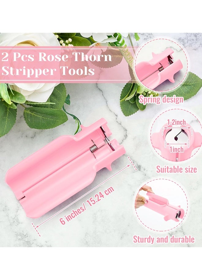 2PCS Rose Thorn Stripper Tool, Flower Stem Leaf Remover for Gardening Floral Arrangement - Image 2