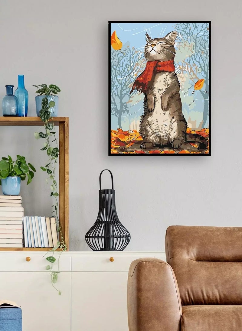 Cartoon Cat Pattern Diamond Painting Without Frame - Image 1
