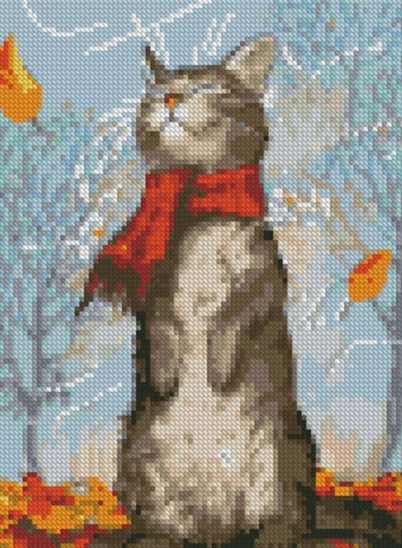 Cartoon Cat Pattern Diamond Painting Without Frame - Image 3