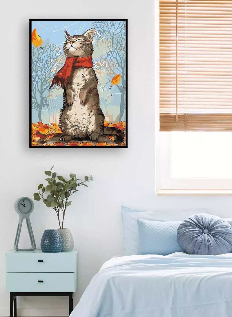 Cartoon Cat Pattern Diamond Painting Without Frame - Image 4