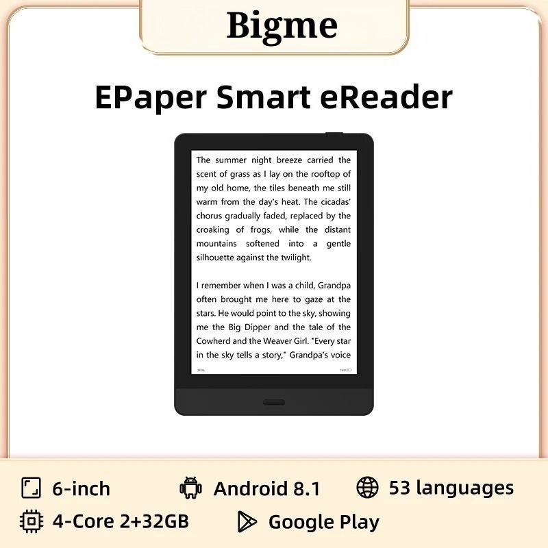 Bigme Reading 6" E-Book Reader, Portable E-Ink Ereader, Open Android System Support - Image 4